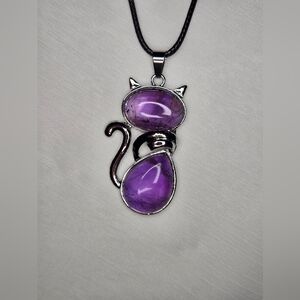 Purple Cat Necklace